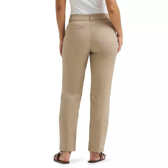 Women's Lee® Wrinkle-Free Relaxed Fit Straight-Leg Pants - Picture 10 of 12
